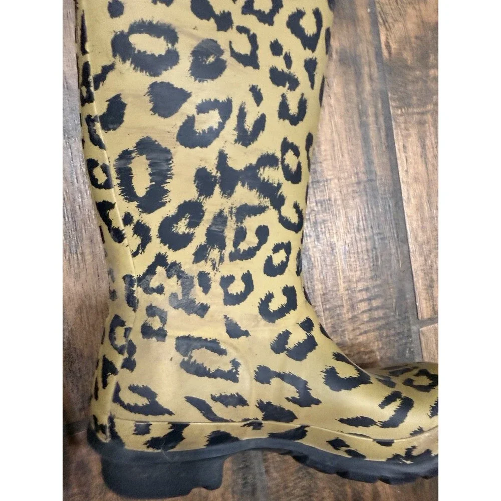 Hunter Kids Original Tall Leopard Print Rain Boots G5/B4 Rubber